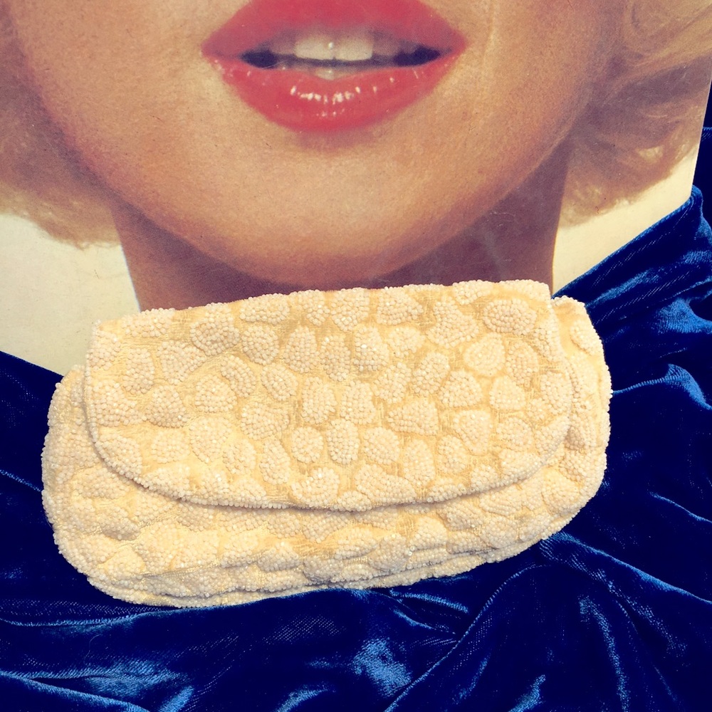 Little Vintage Beaded Coin Purse Snap Closure